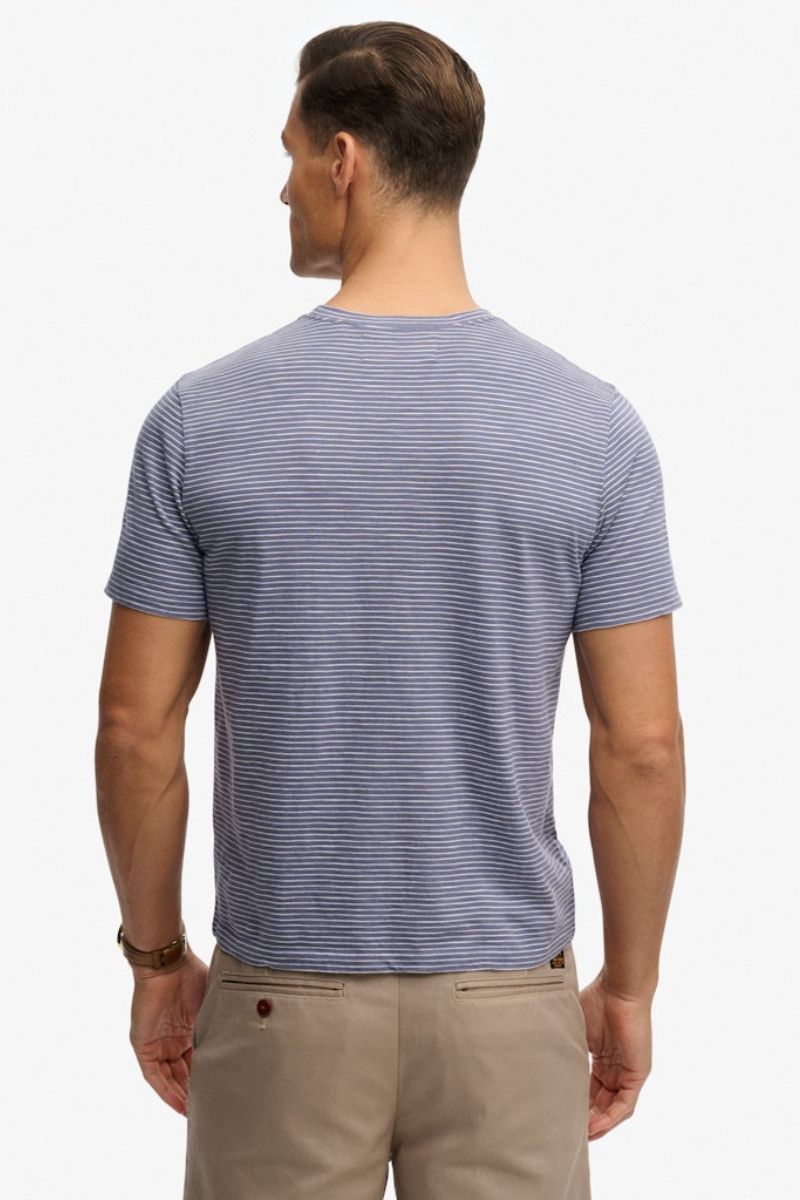 Superdry Classic Stripe T-Shirt Denim Blue
