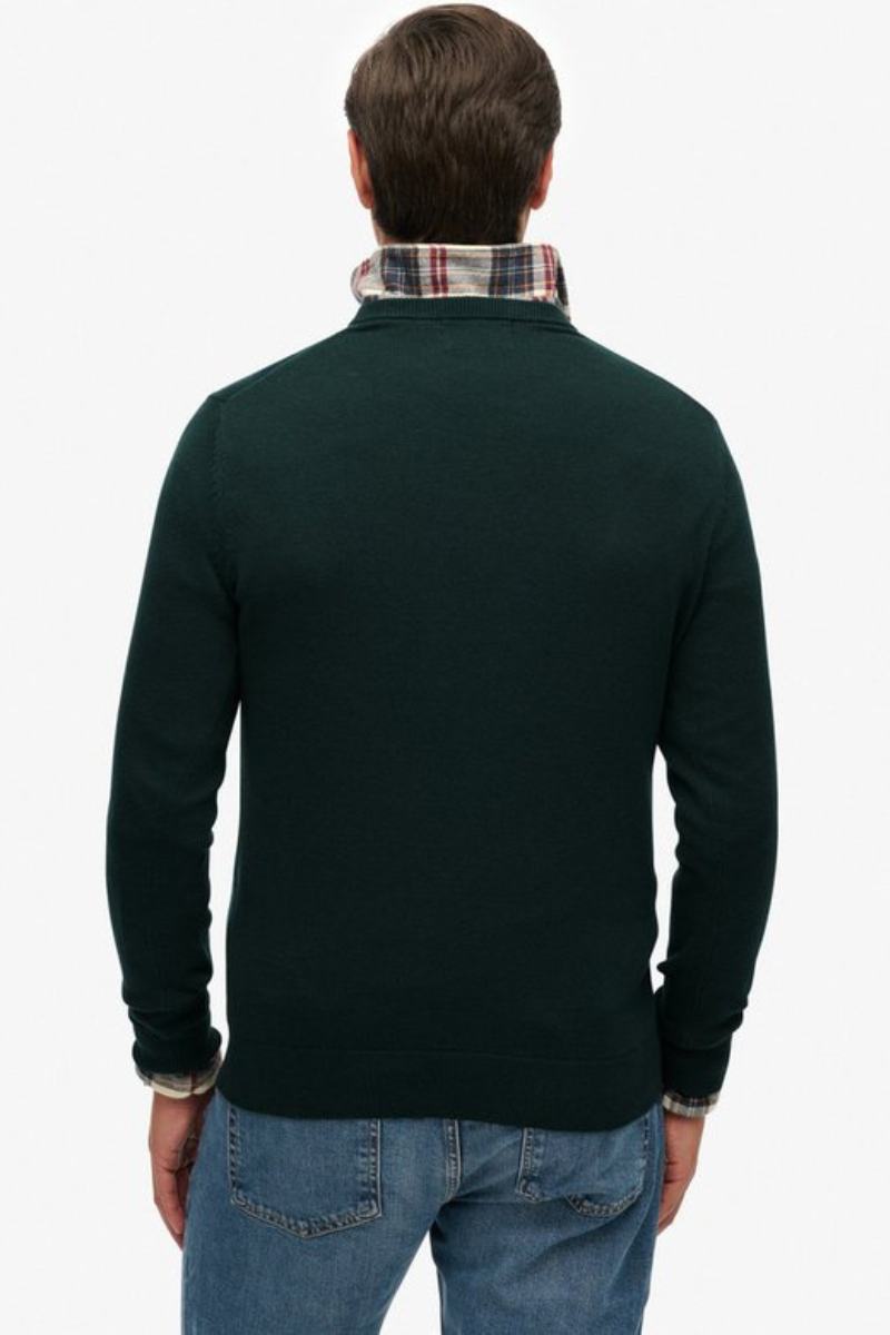 Superdry Essential Cotton Jumper Green