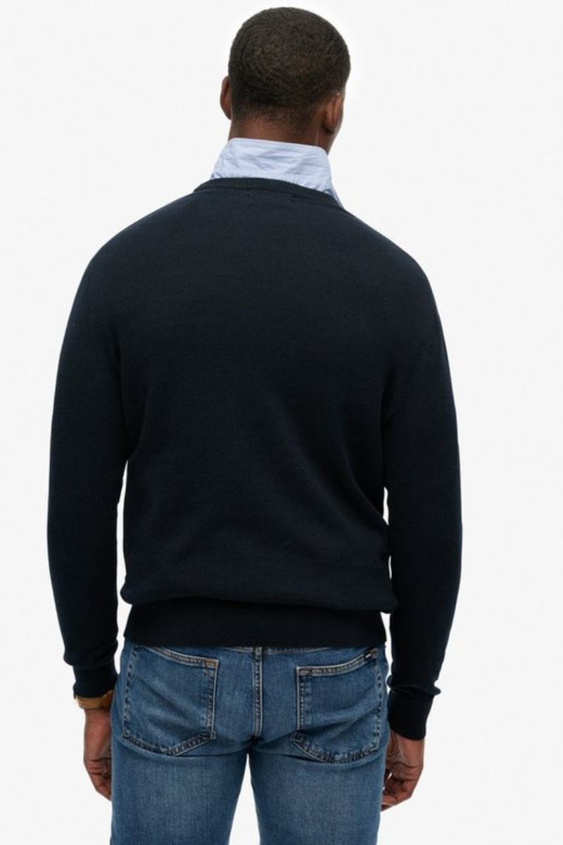 Superdry Essential Cotton Jumper Navy