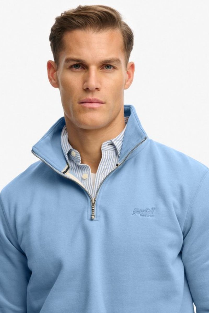 Superdry Essential Logo Half Zip Blue