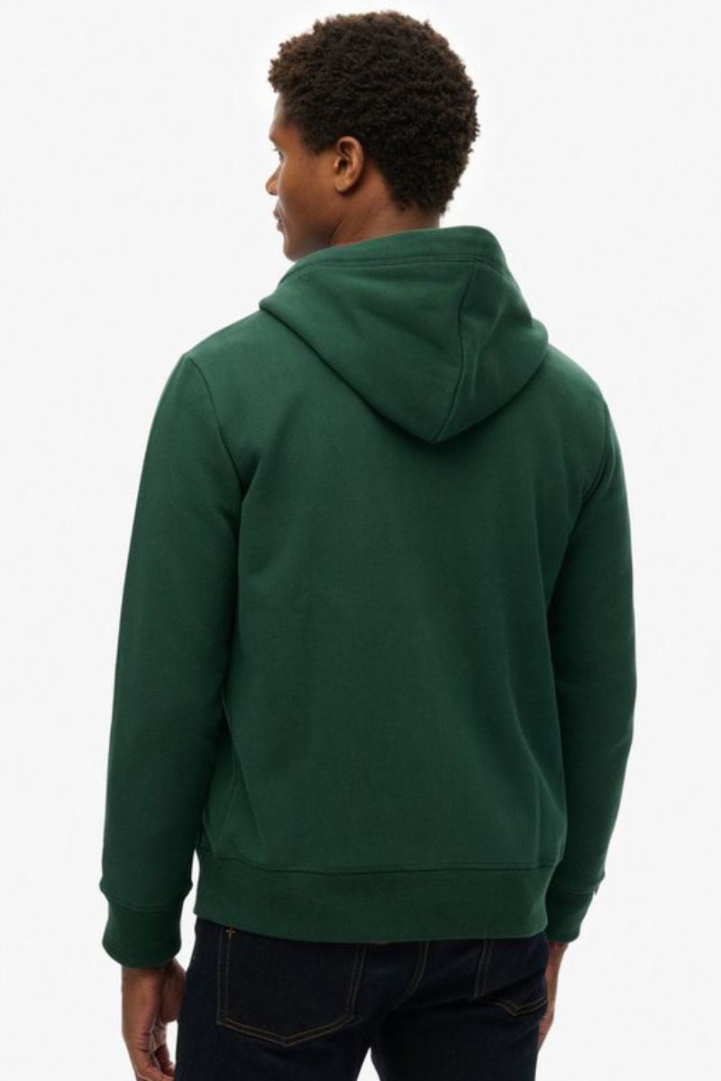 Superdry Essential Logo Zip Hoodie Green