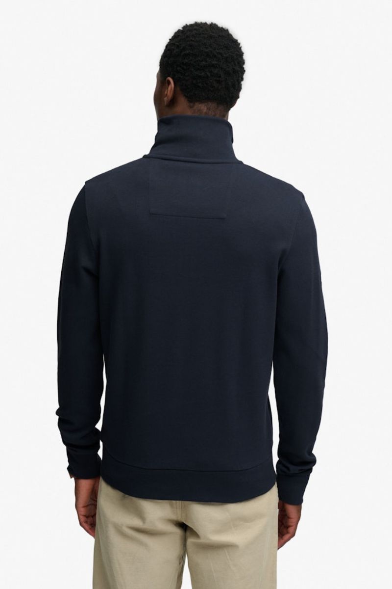 Superdry Essential Pique Half Zip Jumper Navy