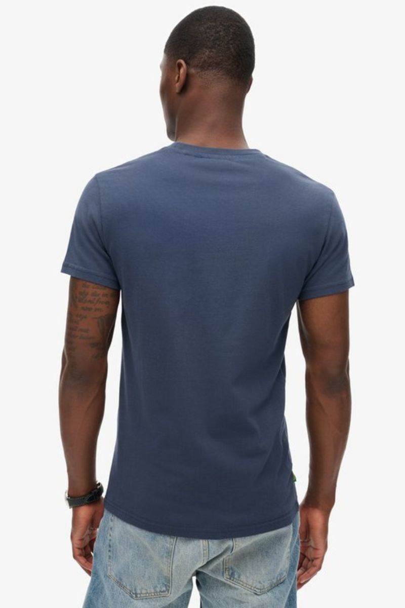 Superdry Essential Logo T-Shirt Navy Lime