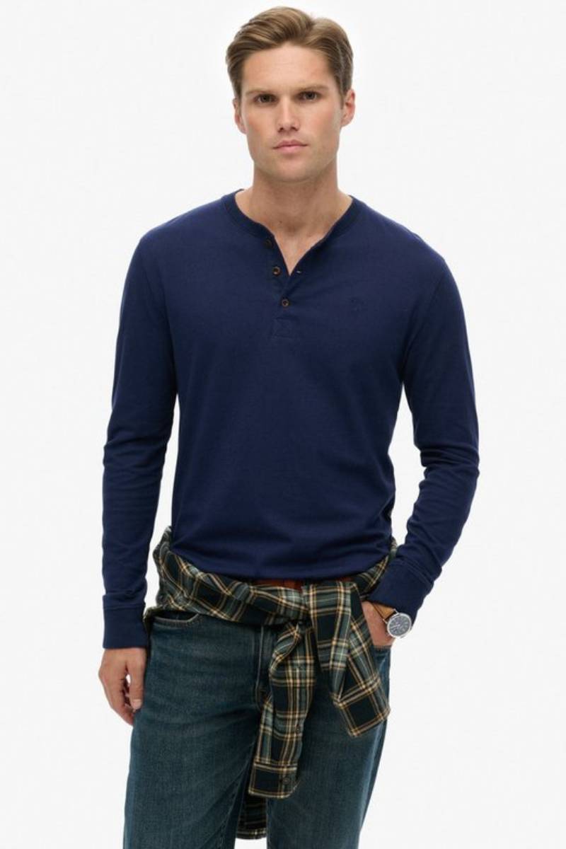 Superdry Classic Grandad Top Rich Navy