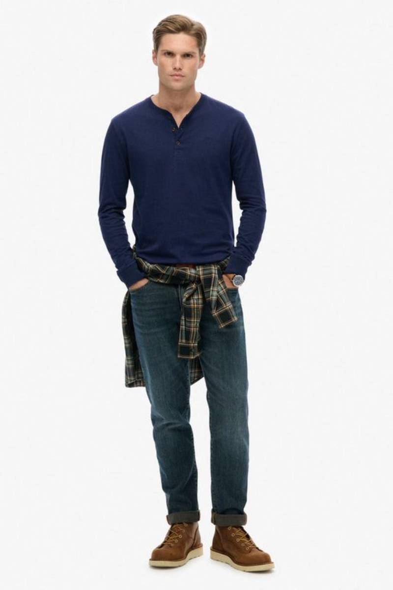 Superdry Classic Grandad Top Rich Navy