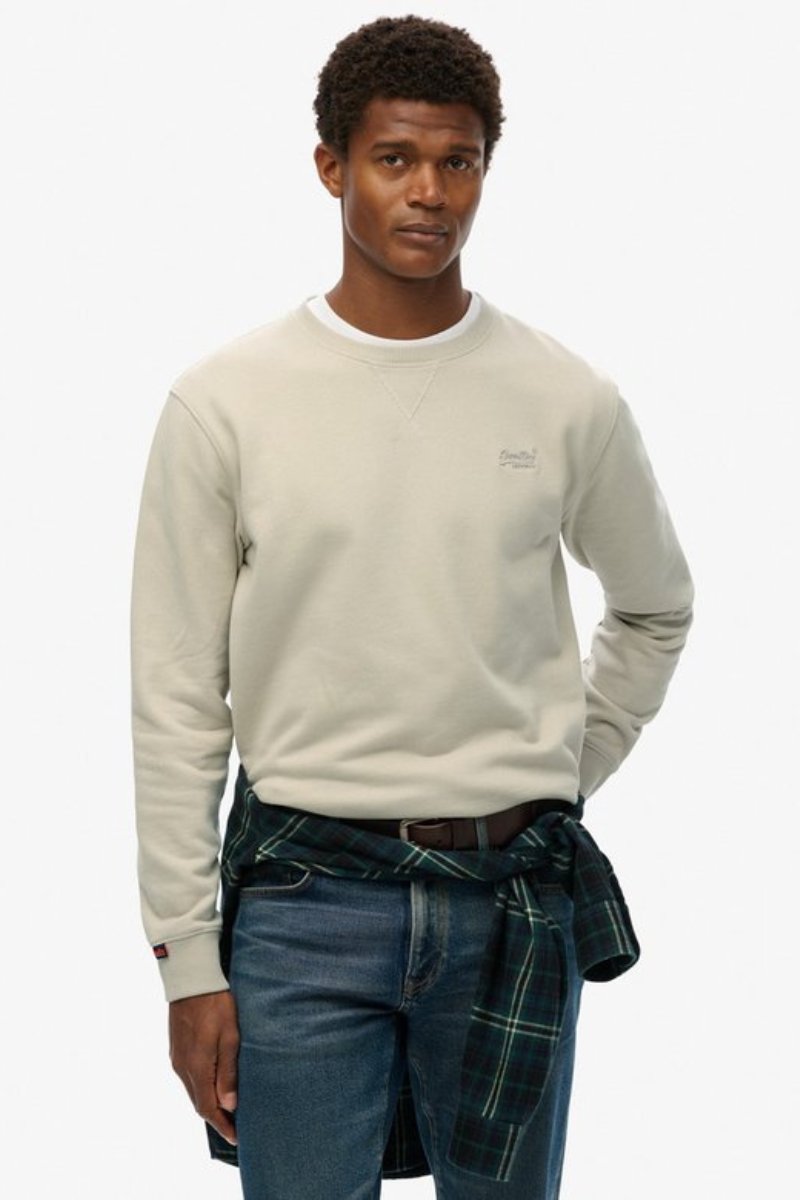 Superdry Essential Logo Crew Sweat Light Stone