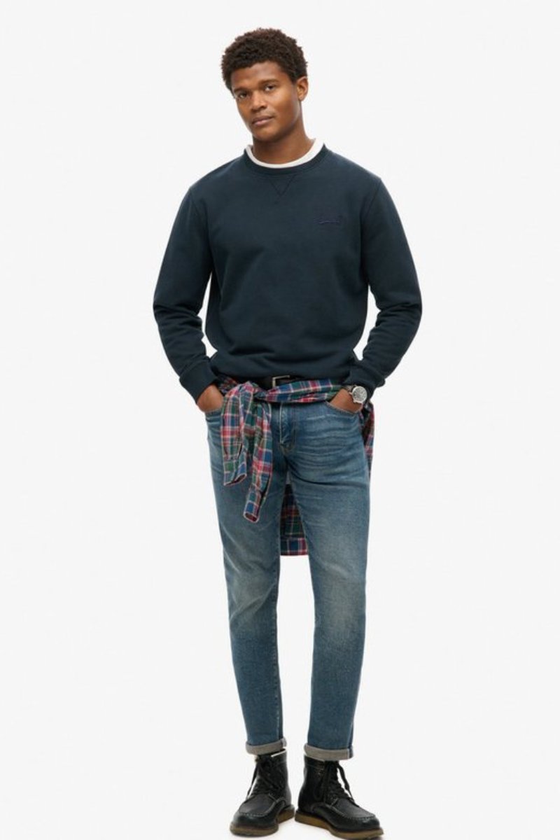 Superdry Essential Logo Crew Sweat Eclipse Navy