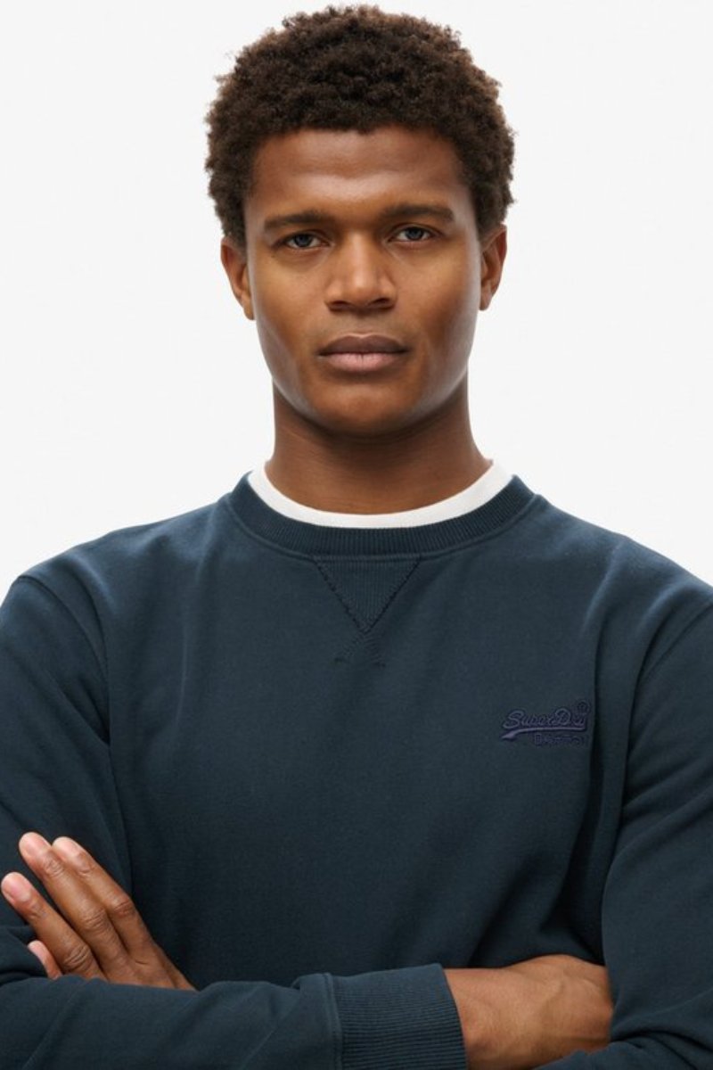 Superdry Essential Logo Crew Sweat Eclipse Navy