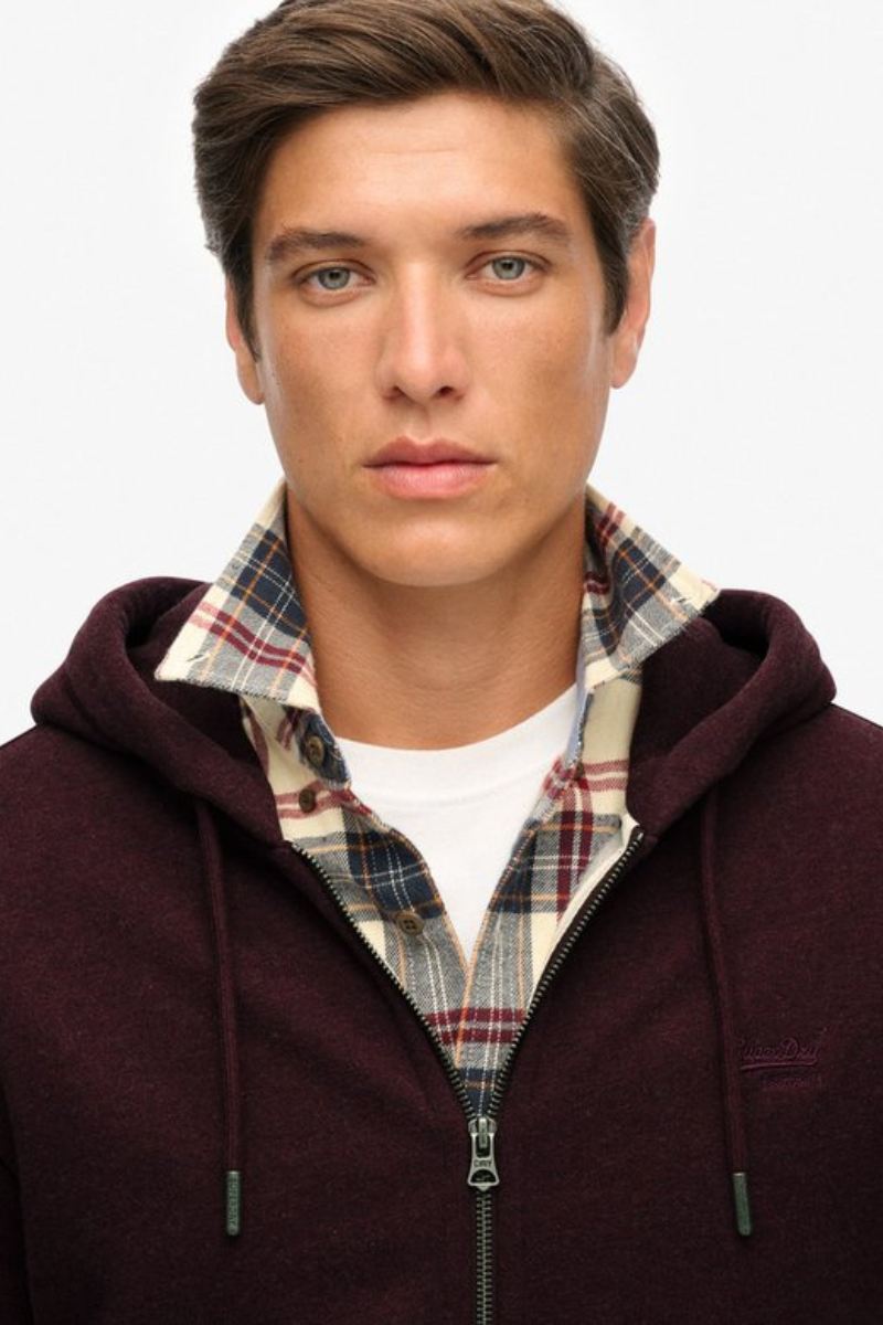 Superdry Essential Logo Zip Hoodie Port