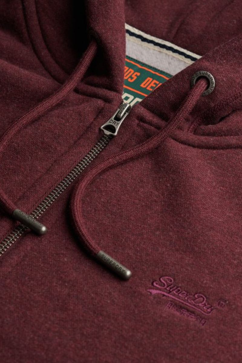 Superdry Essential Logo Zip Hoodie Port