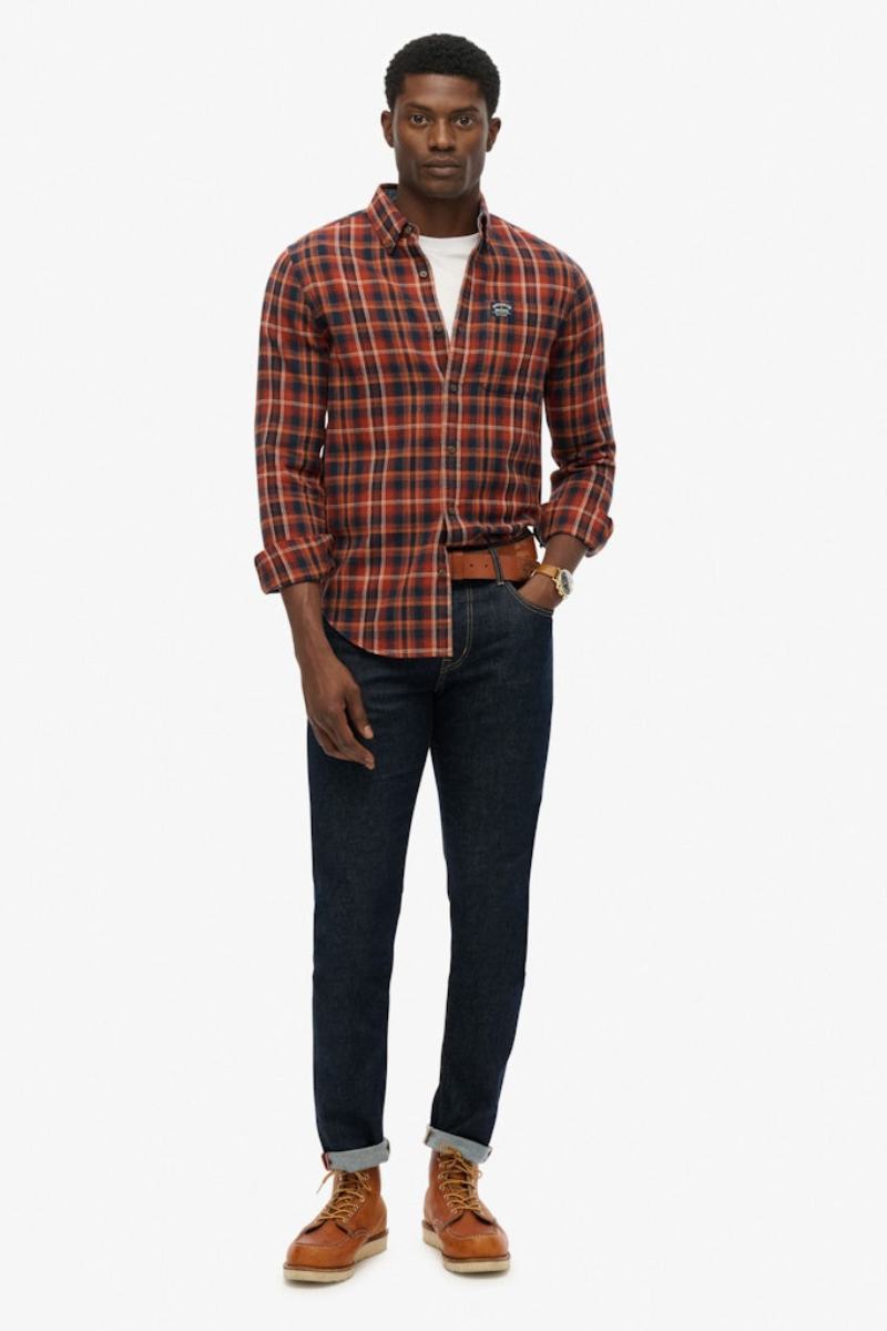 Superdry Cotton Lumberjack Shirt Red