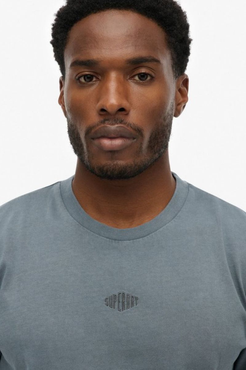 Superdry Micro Logo T-Shirt Stormy