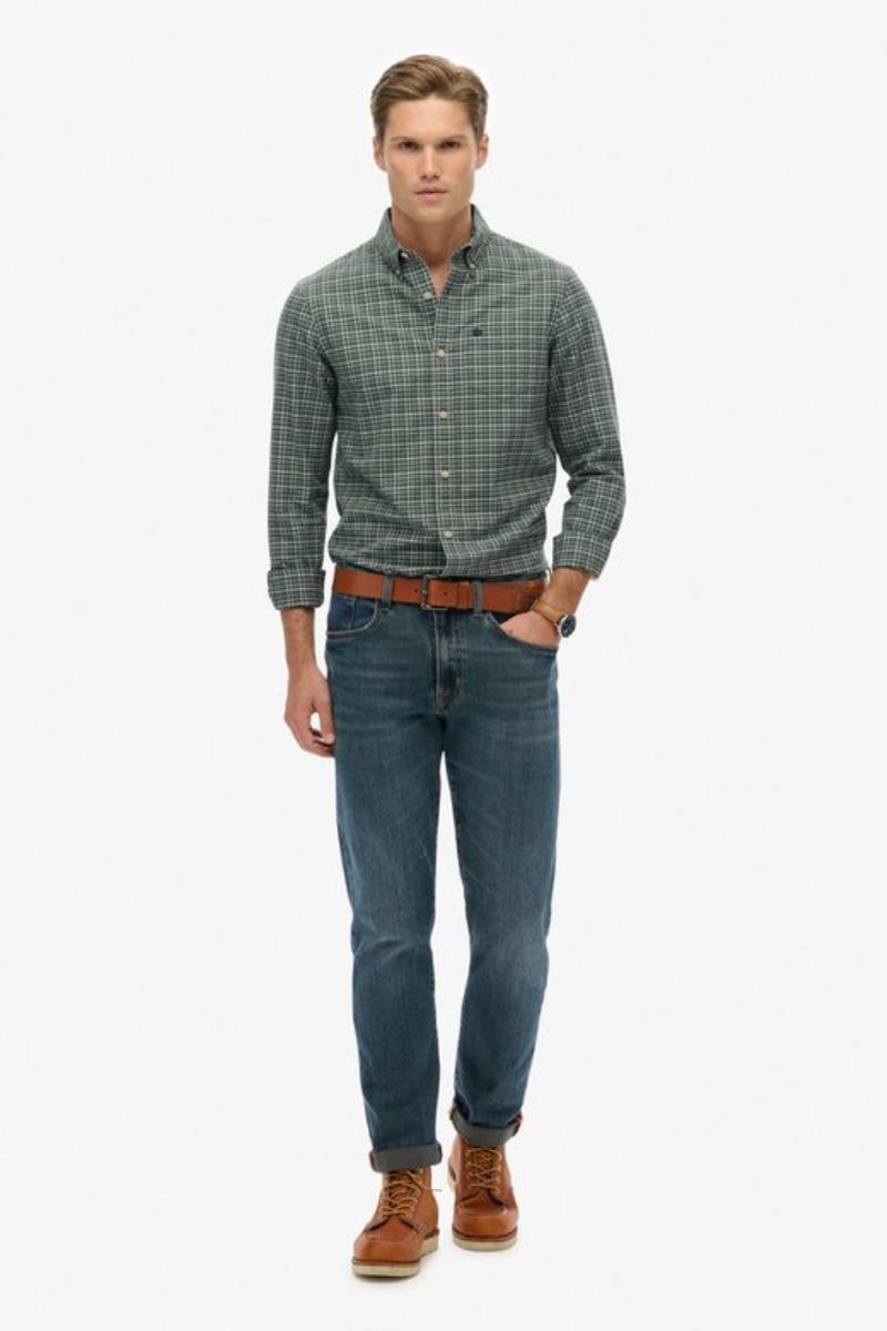 Superdry Premium Check Shirt Green