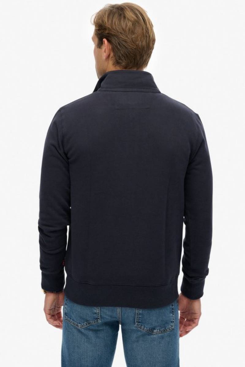 Superdry Preppy Half Zip Sweatshirt Navy