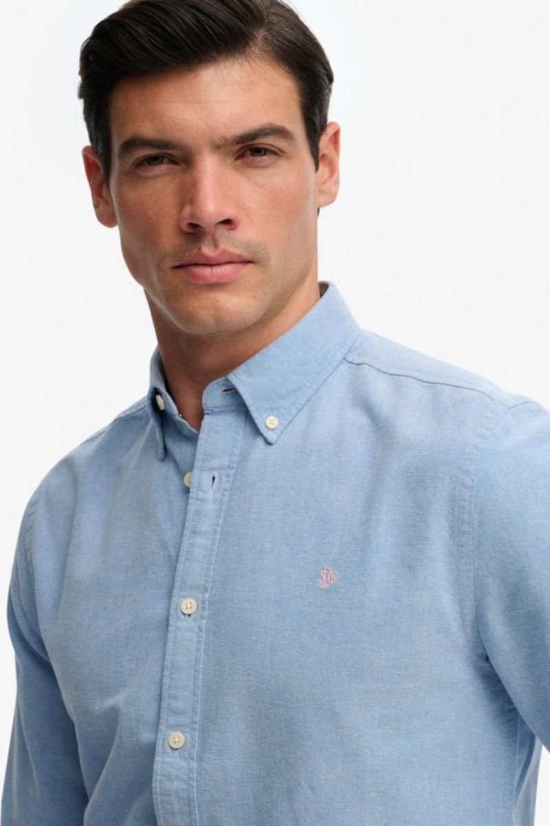 Superdry Preppy Oxford Shirt Blue Chambray