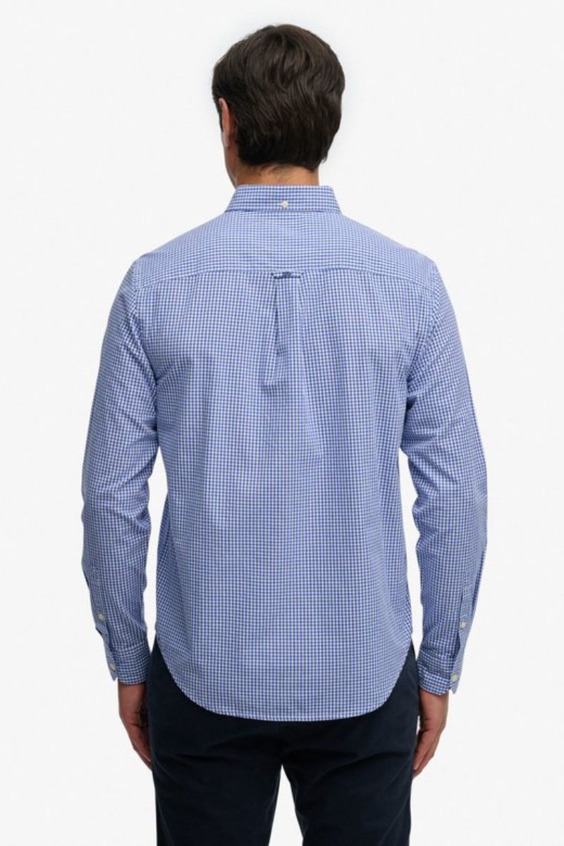 Superdry Preppy Poplin Shirt Navy Gingham