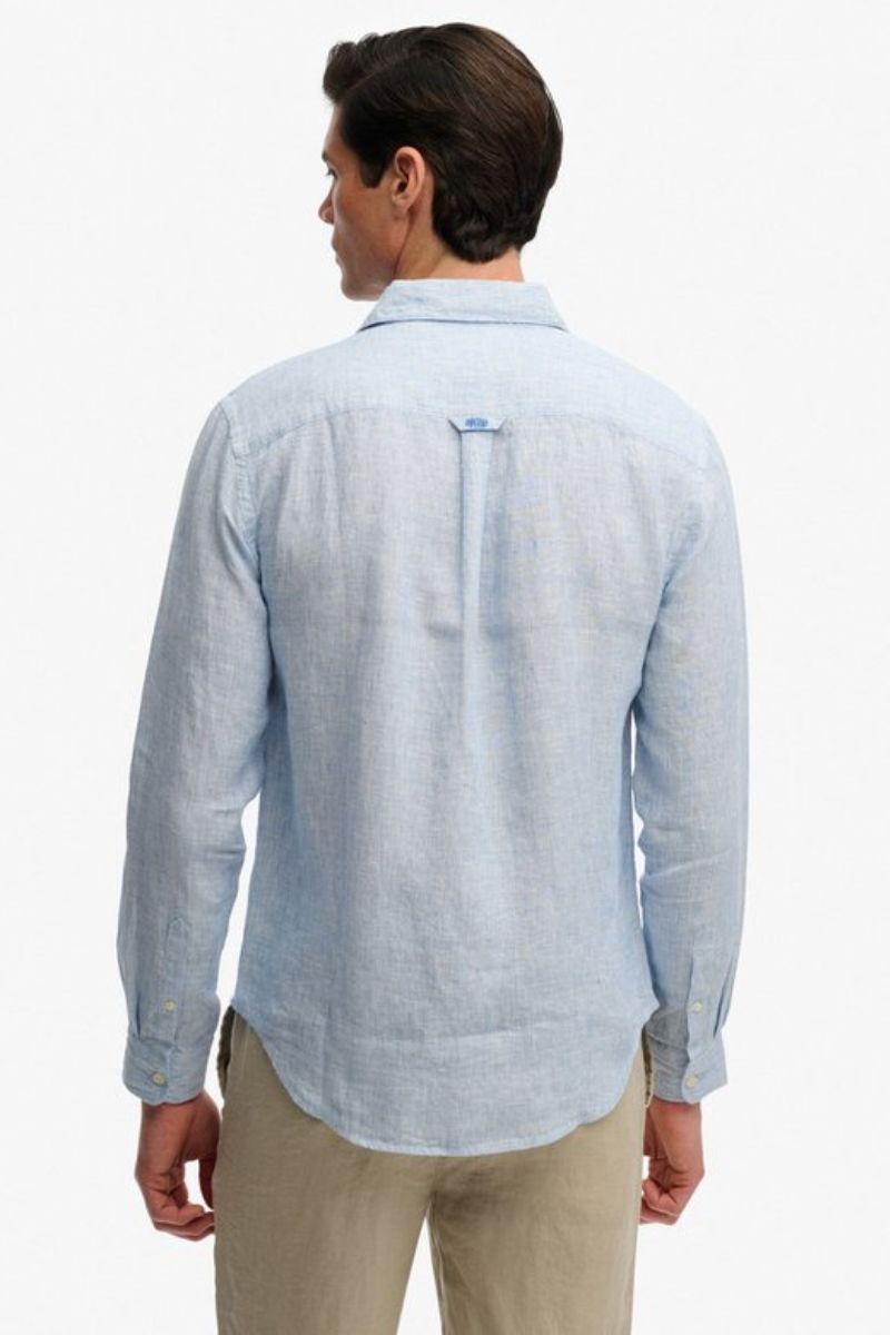 Superdry Riviera Linen Shirt Blue