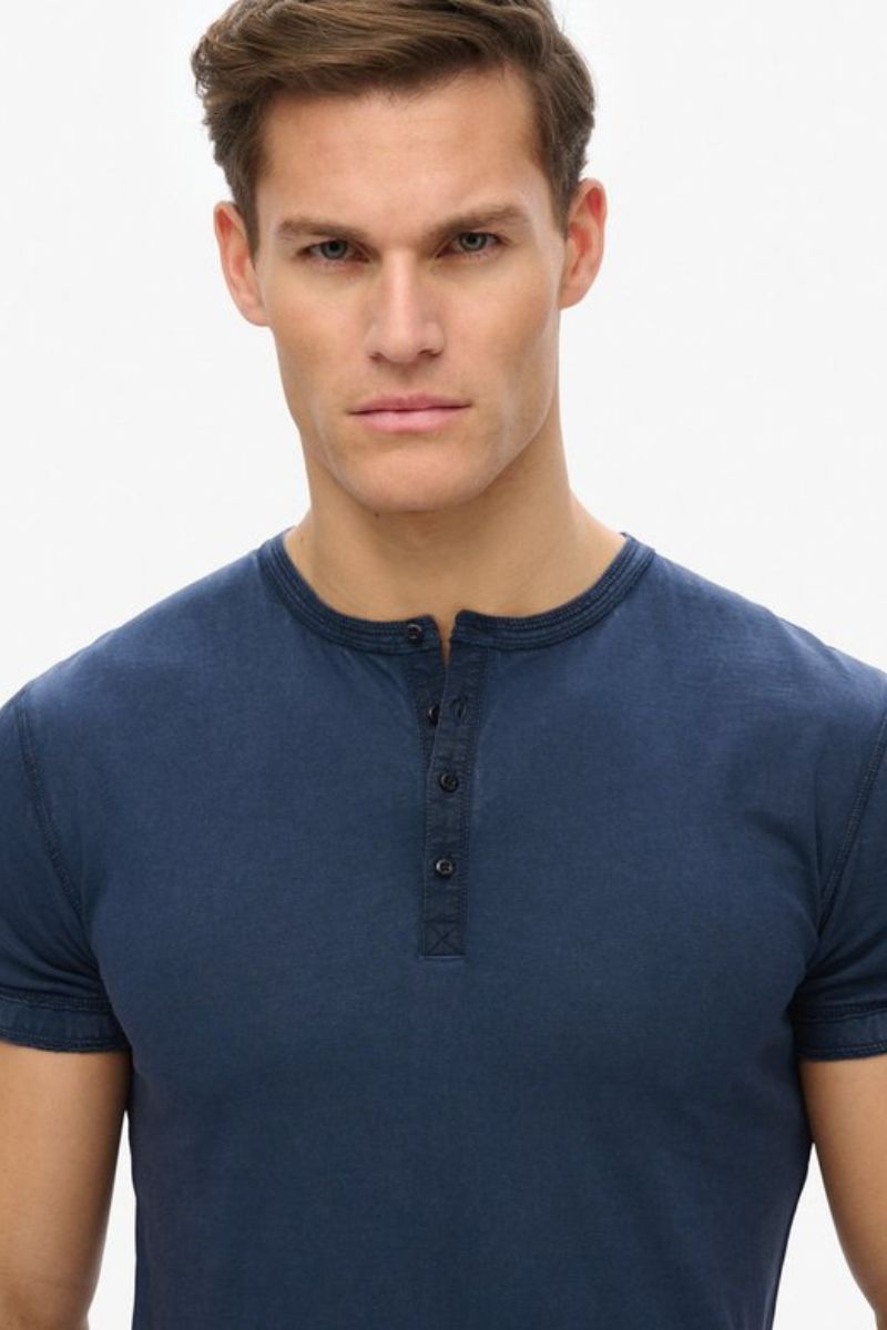 Superdry Slub SS Grandad Lauren Navy