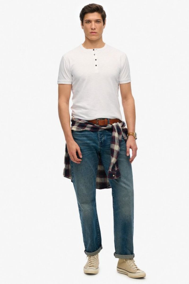 Superdry Slub SS Grandad Optic