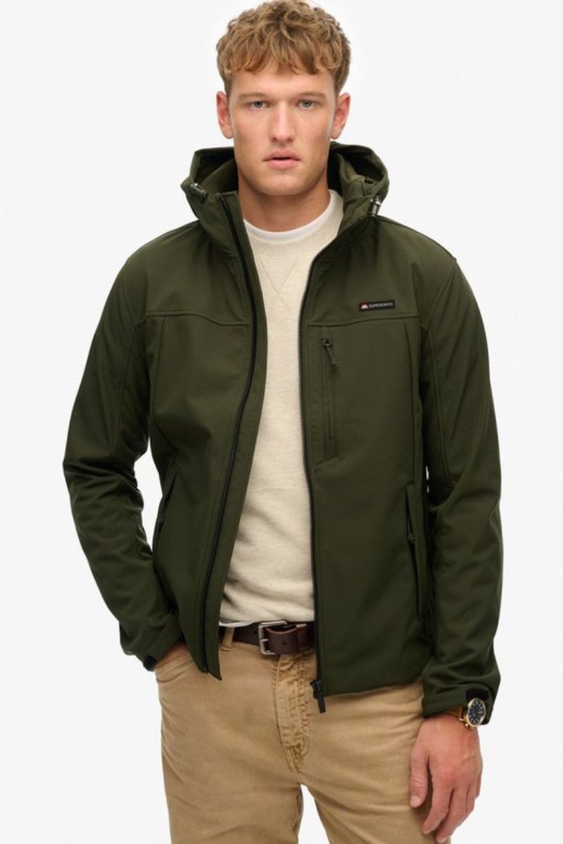 Superdry Hood Softshell Trekker Olive