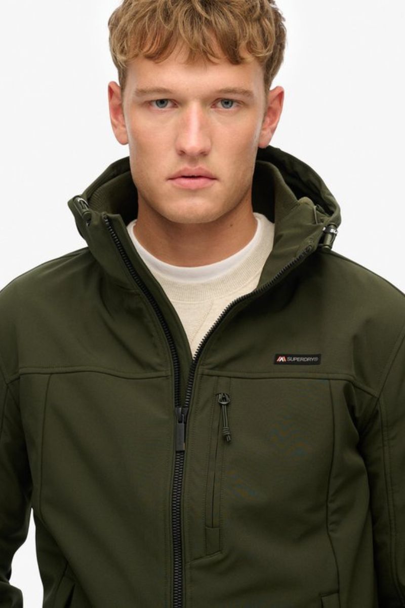 Superdry Hood Softshell Trekker Olive