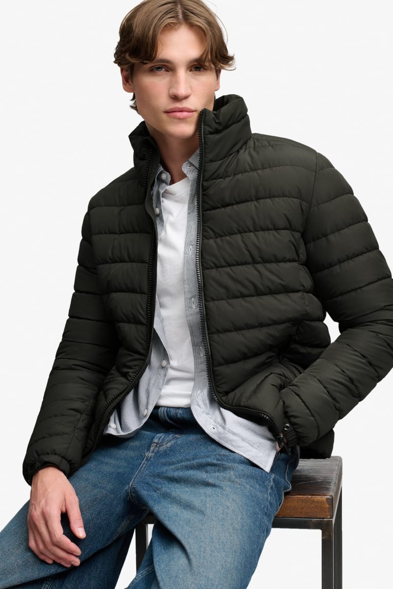 Superdry Fuji Midweight Padded Jacket - Surplus Goods Olive Green