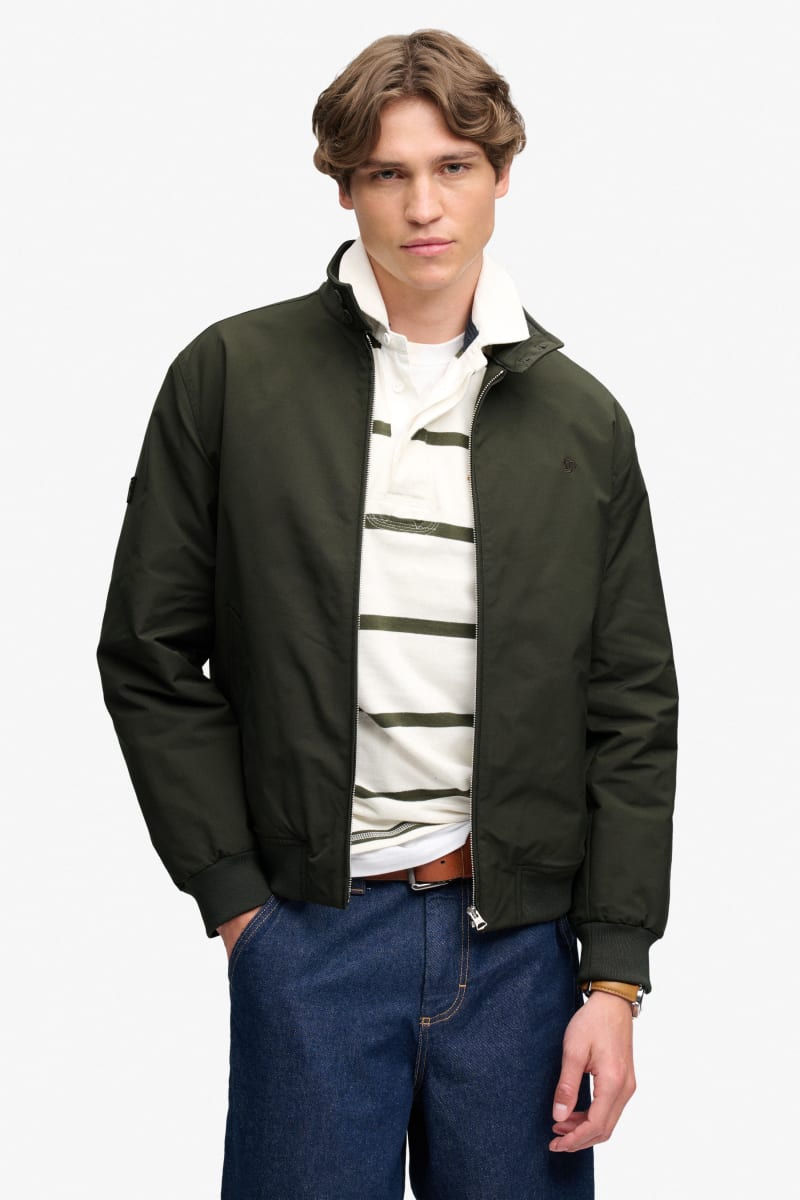 Superdry Campus Padded Harrington Jacket - Surplus Goods Olive Green