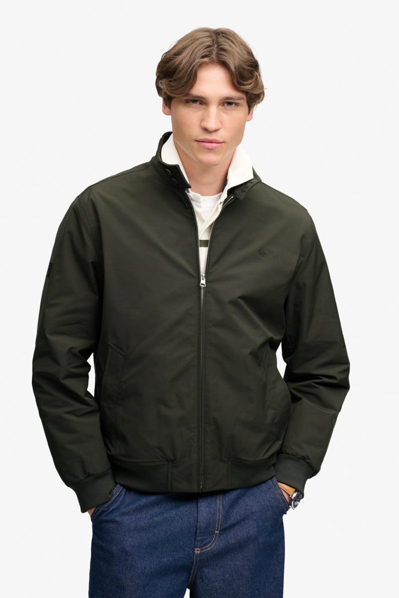 Superdry Campus Padded Harrington Jacket - Surplus Goods Olive Green