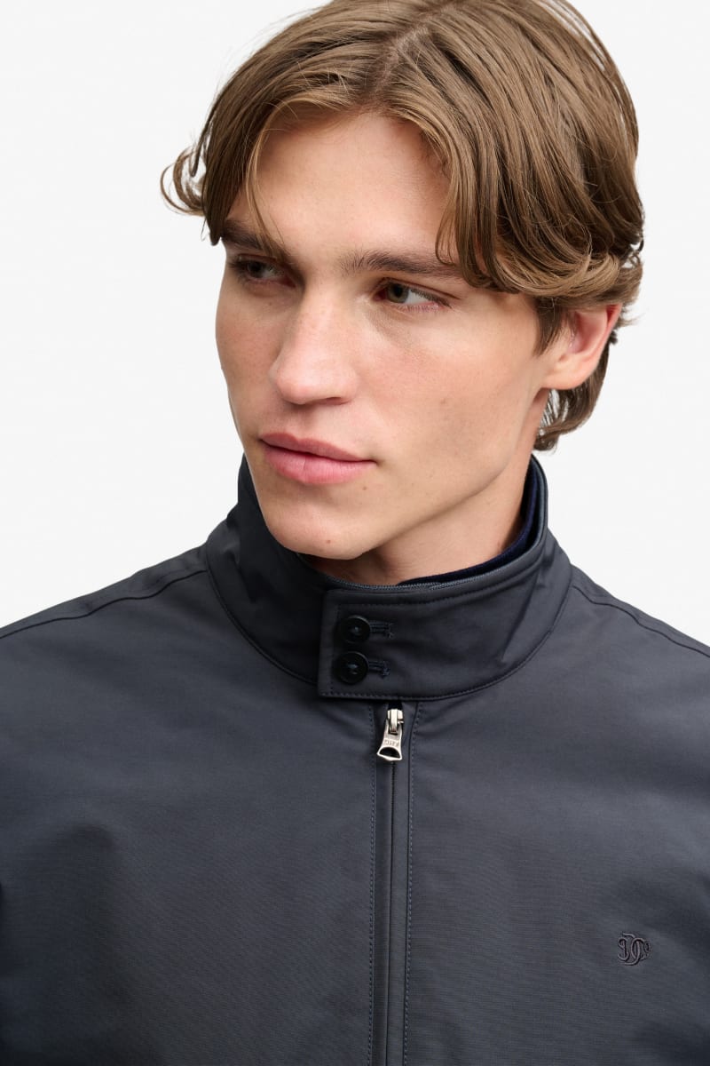 Superdry M5012483A Campus Padded Harrington Jacket Slate Blue