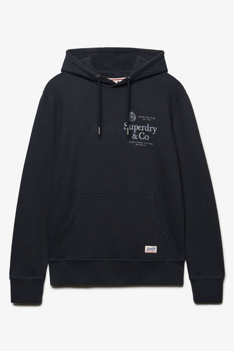 Superdry 1954 Company Relaxed Hoodie in Dark Navy