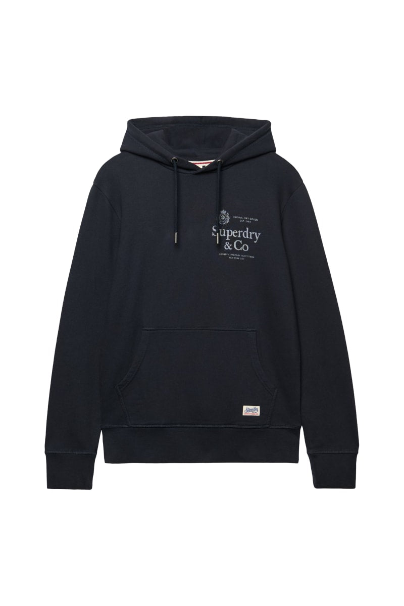 Superdry 1954 Company Relaxed Hoodie in Dark Navy