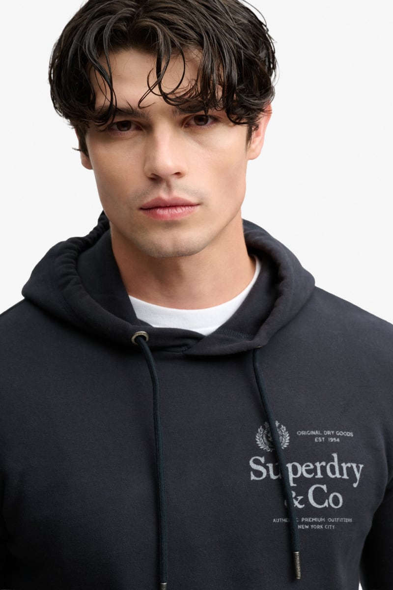 Superdry 1954 Company Relaxed Hoodie in Dark Navy