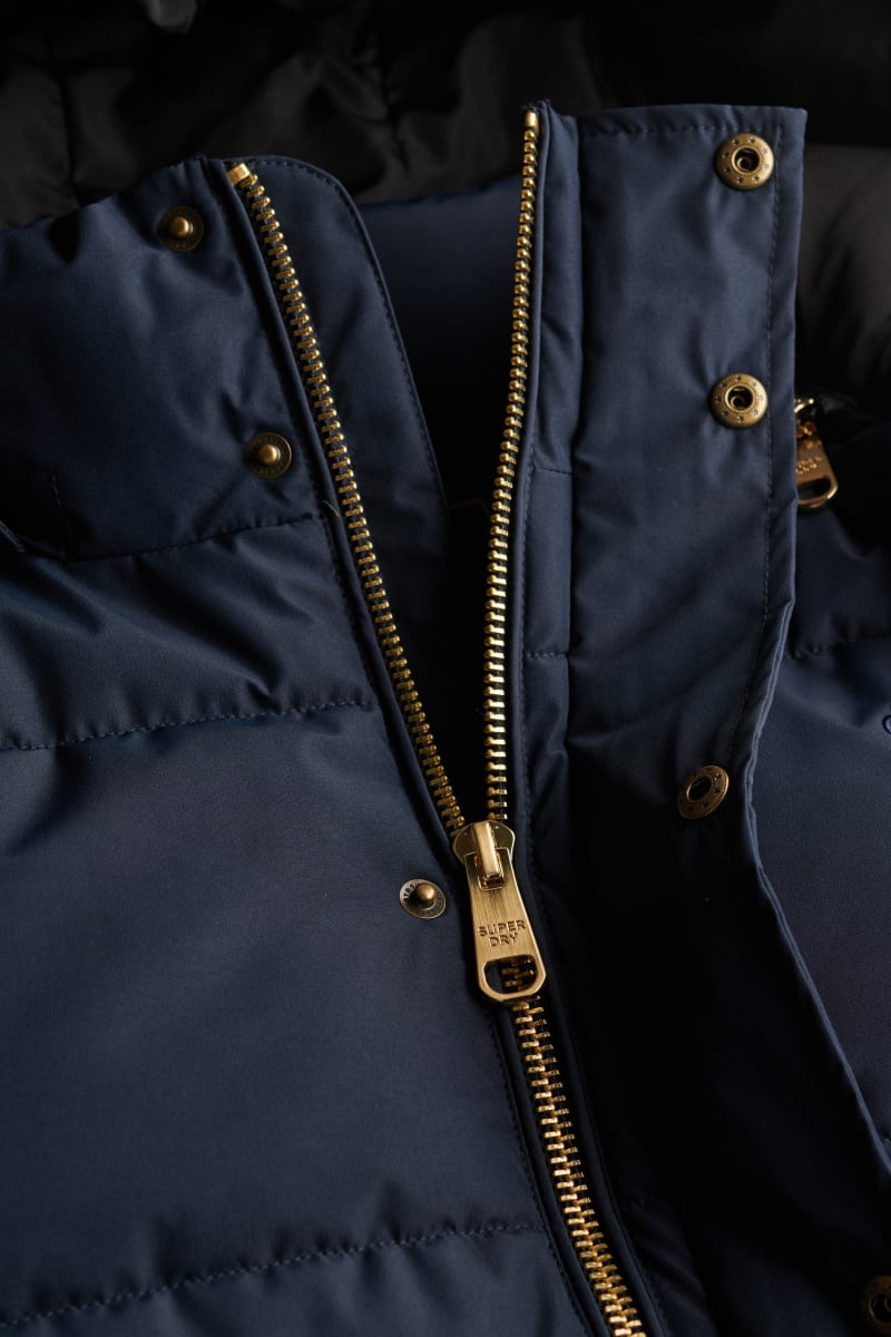 Superdry Premium Hooded Puffer Jacket - Eclipse Navy