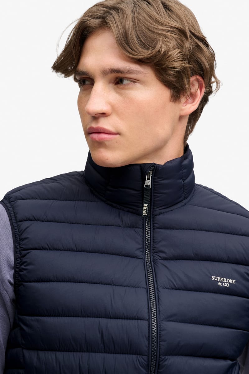 Superdry Fuji Lite Padded Gilet in Eclipse Navy