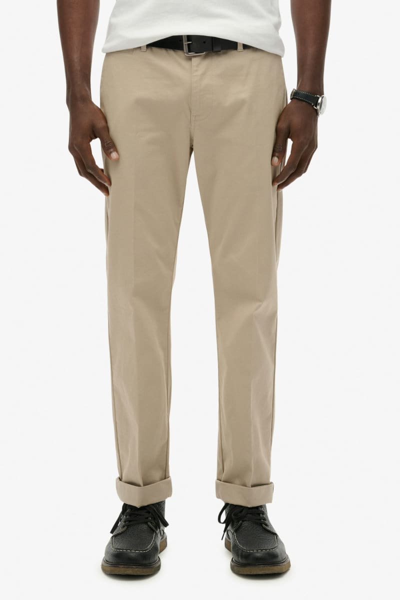 Superdry Premium Regular Chino in Sandstone Brown