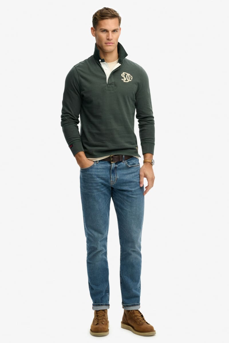 Superdry Vintage Athletic Rugby - Eagle Green