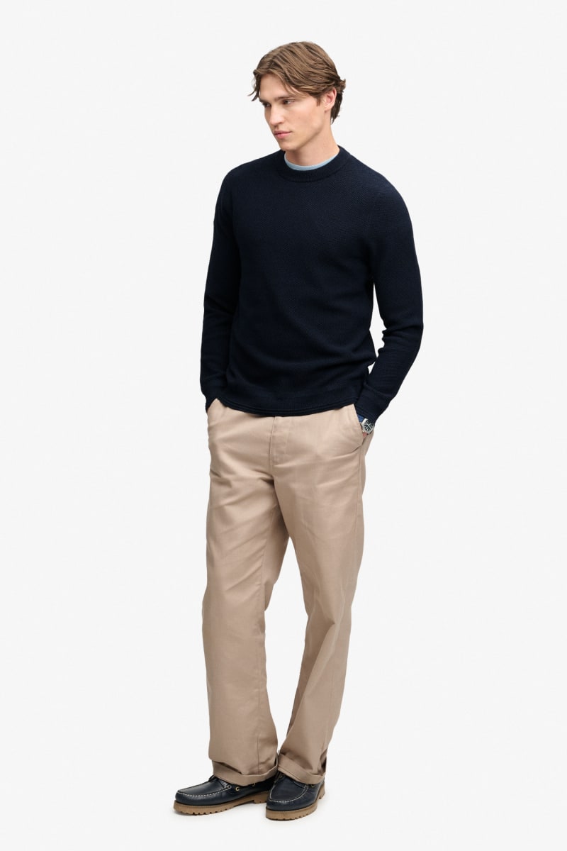 Superdry Texture Knit Jumper - Navy Twist