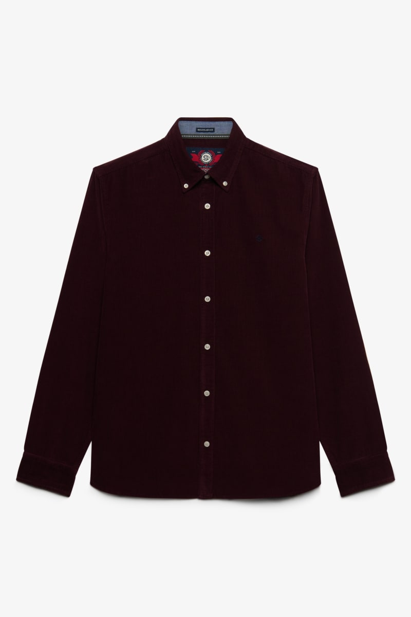 Superdry Classic Needle Cord Shirt - Winter Port