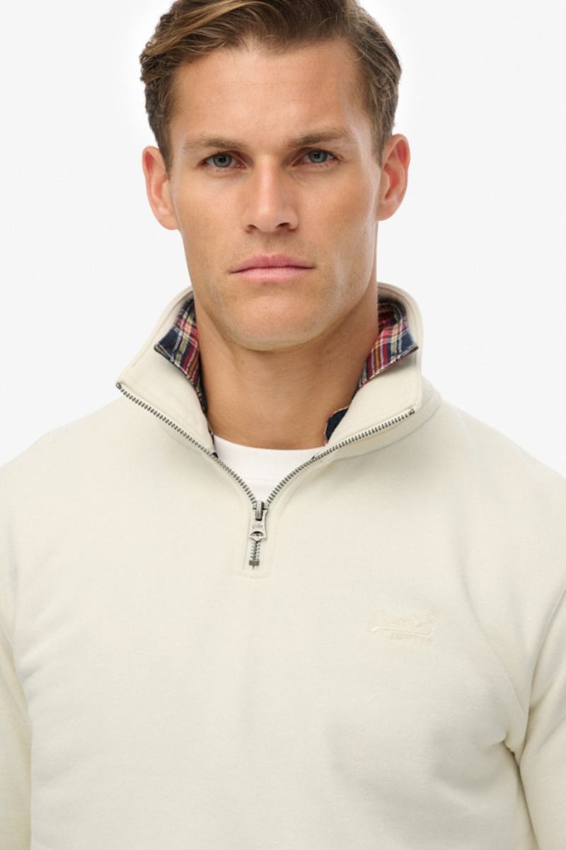 Superdry Ess Logo Henley Dusty White