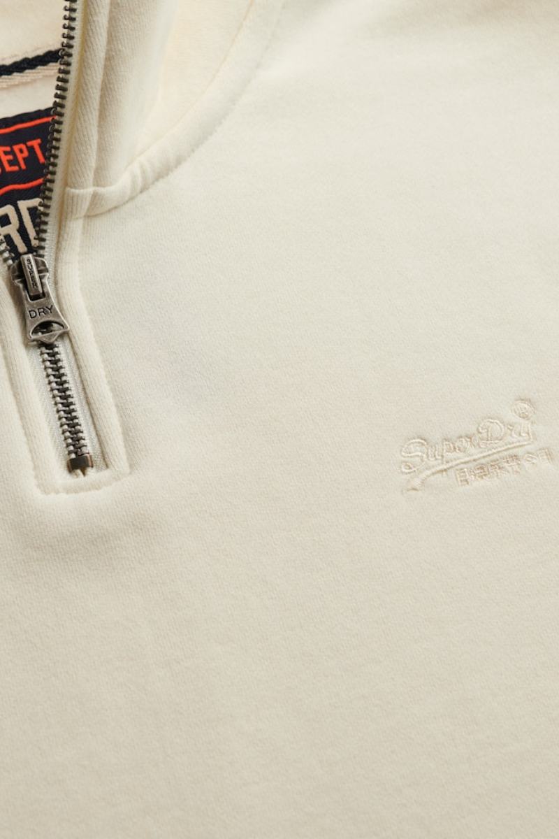 Superdry Ess Logo Henley Dusty White