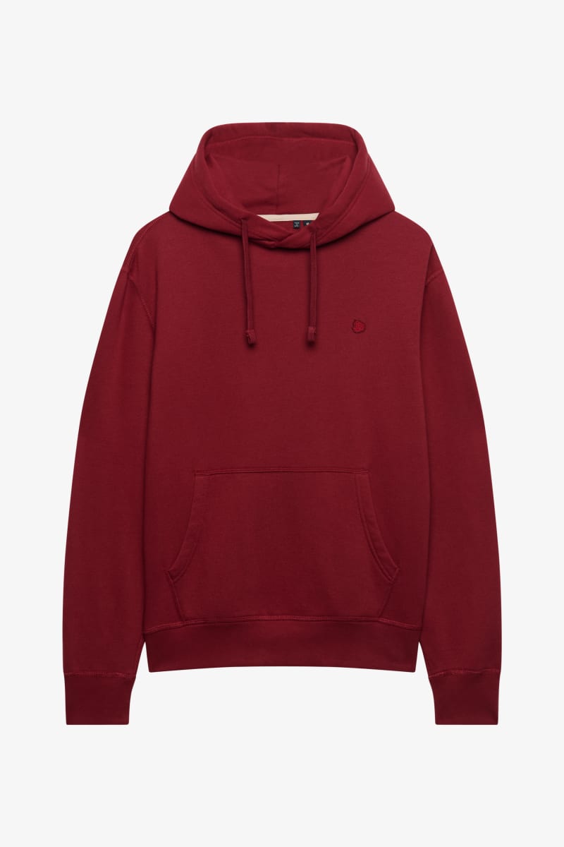Superdry Essential Logo Hoodie in League Red
