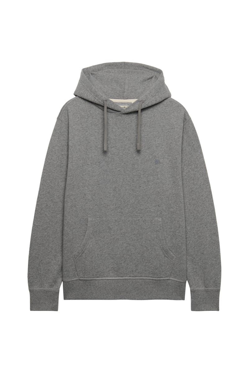 Superdry Essential Logo Hoodie in Dark Vintage Grey Marl
