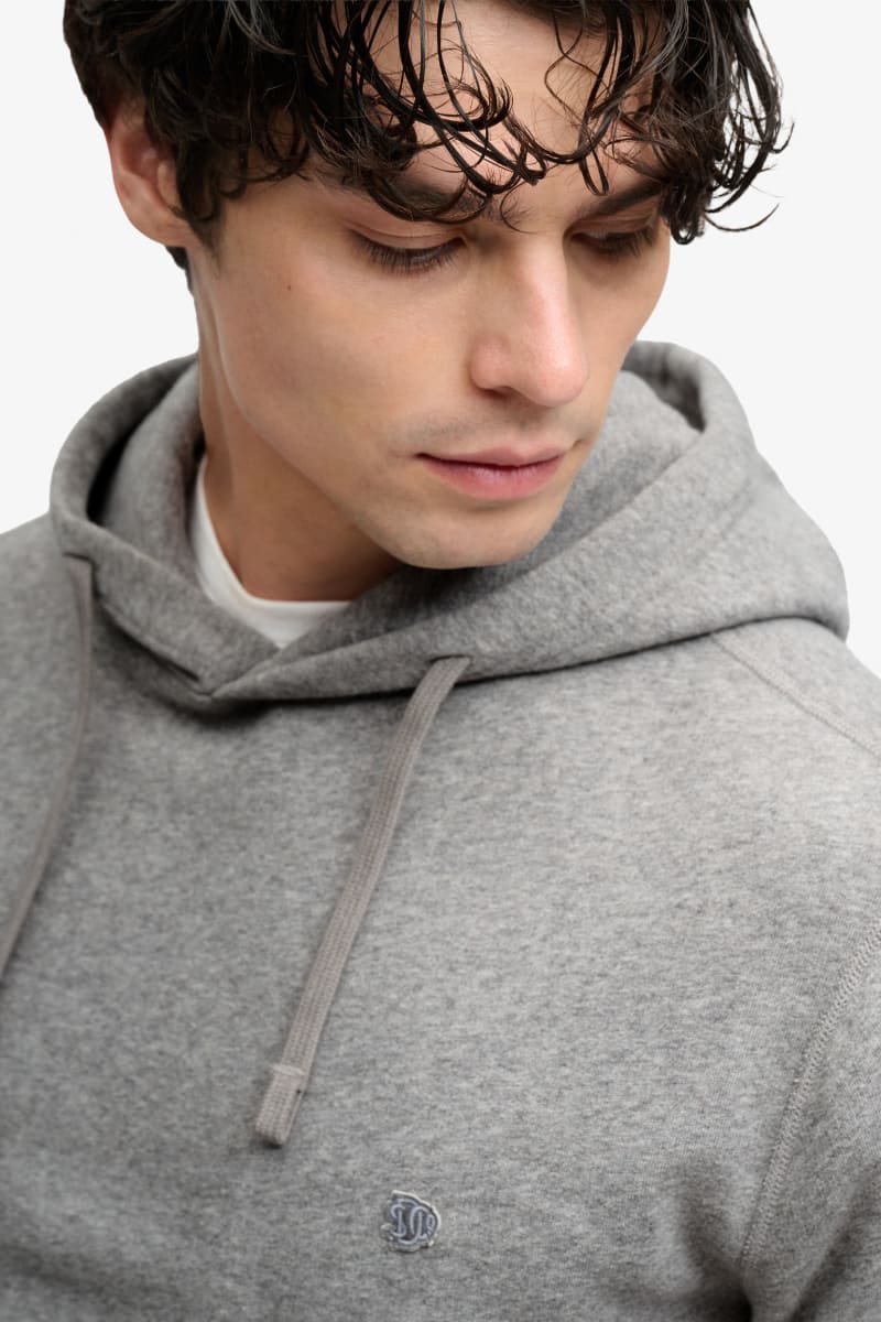 Superdry Essential Logo Hoodie in Dark Vintage Grey Marl