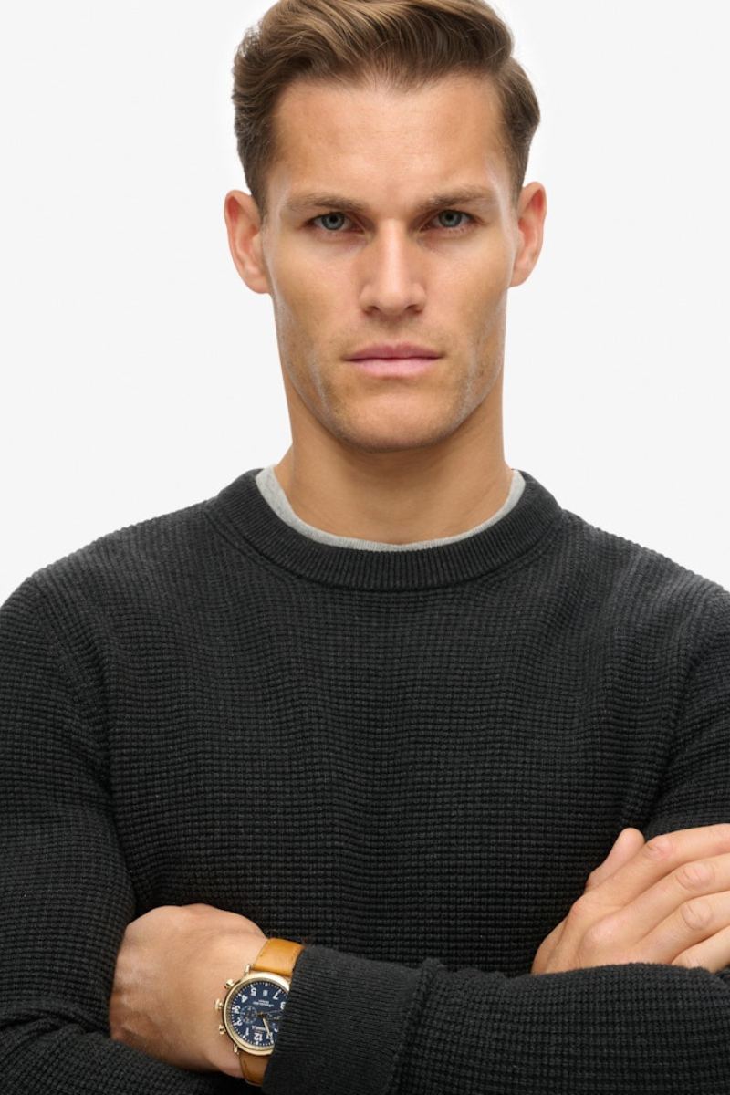 Superdry Textured Crew Knit Jumper (Size M)