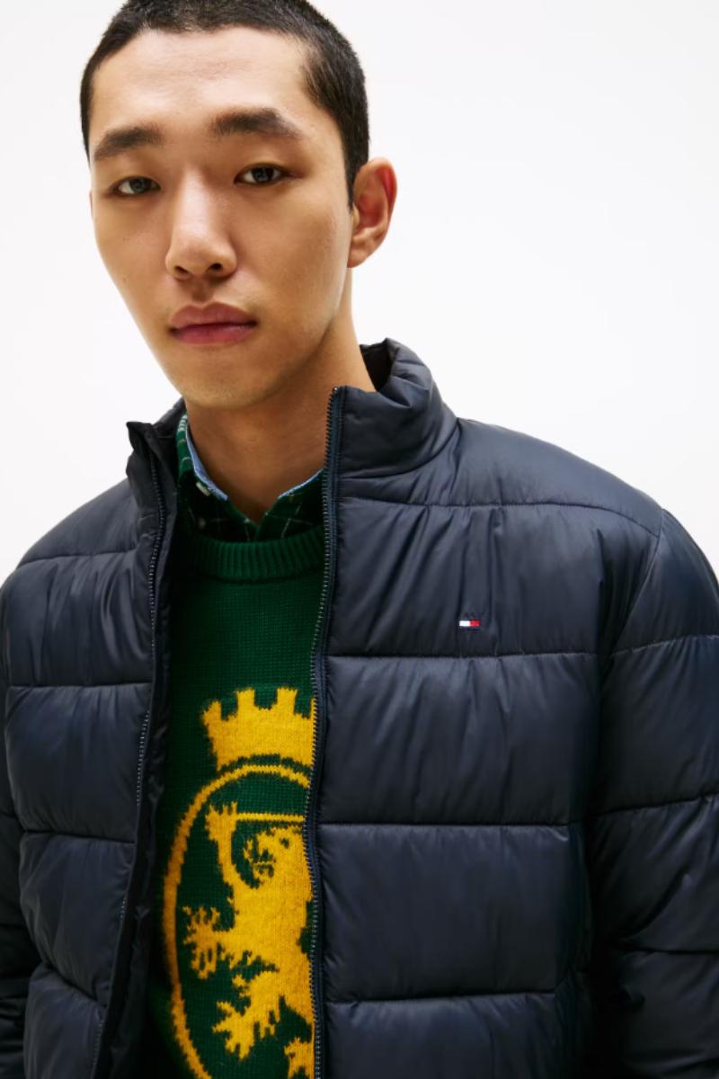 Tommy Hilfiger Mid Weight Stand Collar Navy