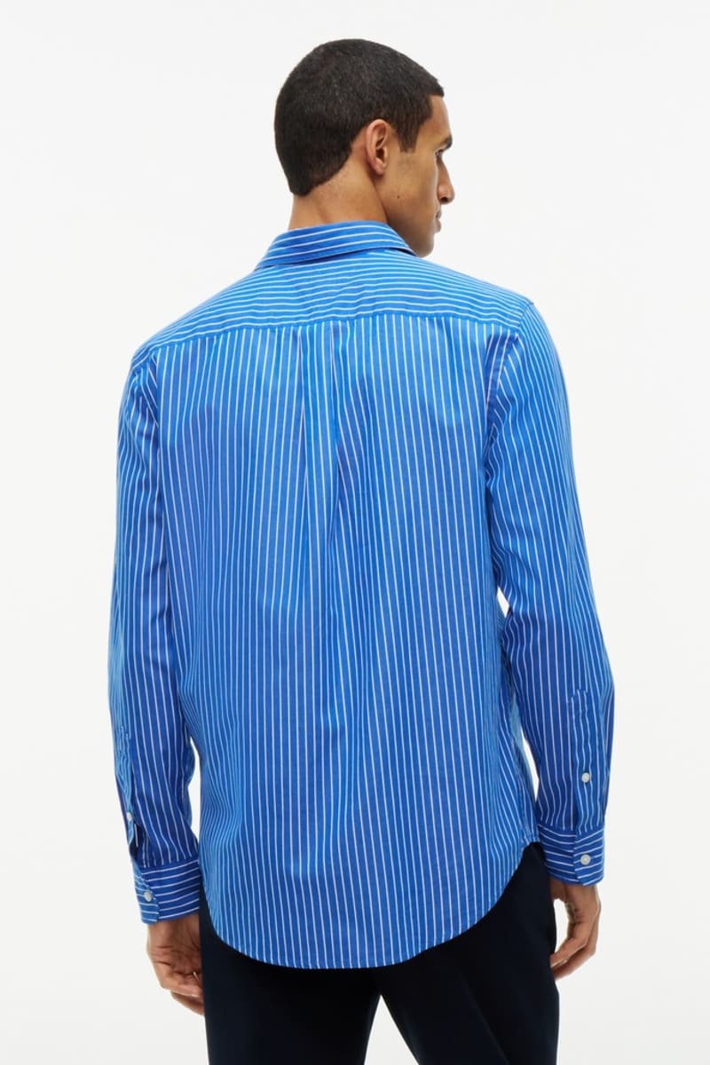 Tommy Hilfiger 44571 Regular Fit Flex Hairline Stripe Poplin Shirt Ancient Blue