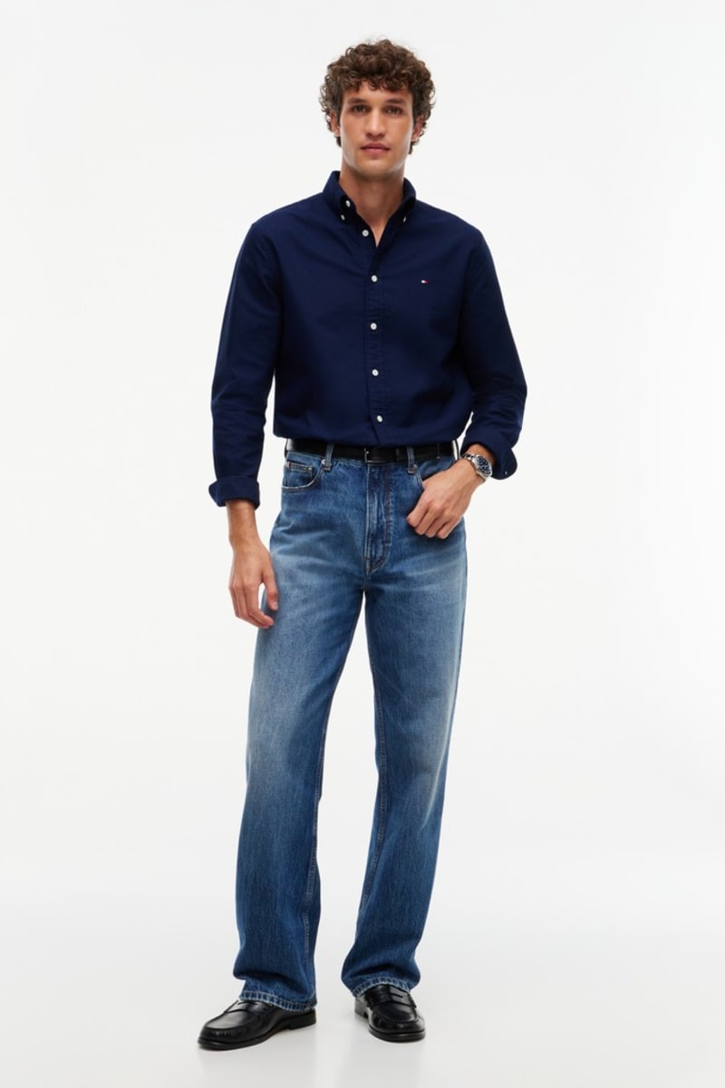 Tommy Hilfiger 35774 Regular Fit Heritage Oxford Shirt Carbon Navy