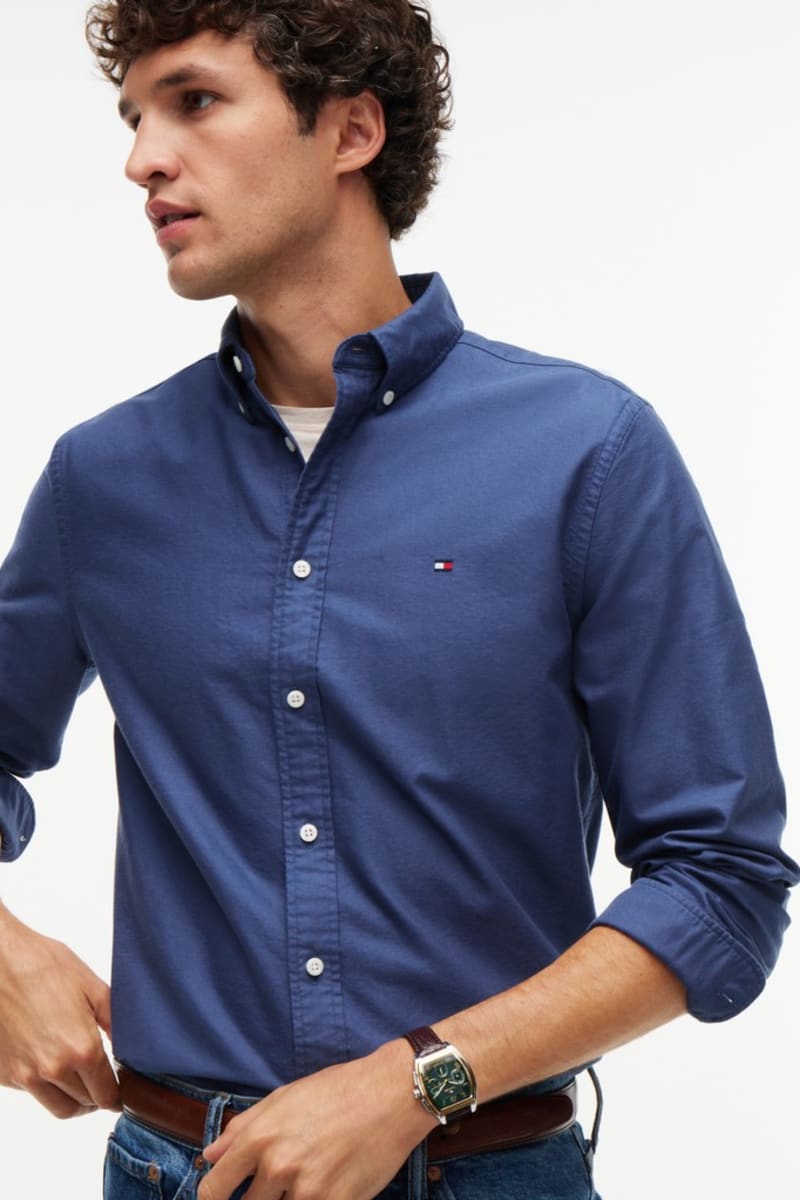 Tommy Hilfiger 35774 Regular Fit Heritage Oxford Shirt Aegean Sea