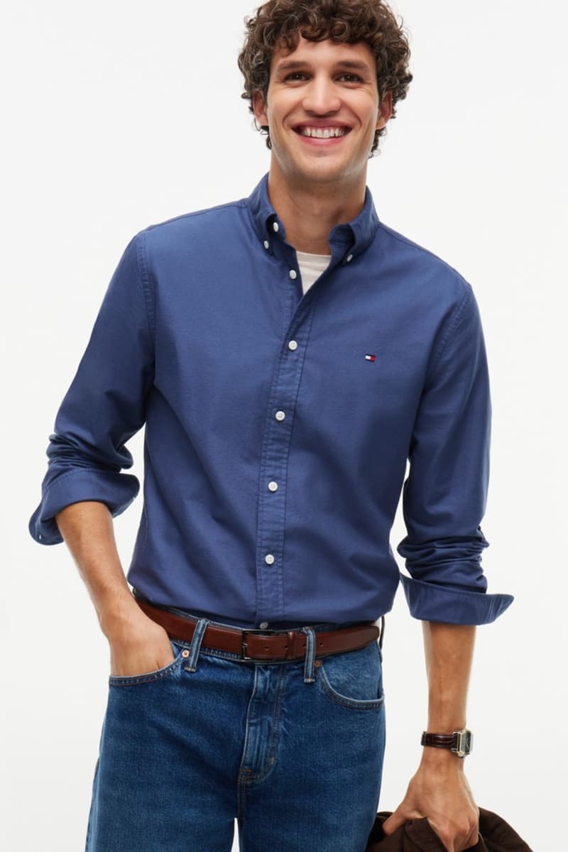 Tommy Hilfiger 35774 Regular Fit Heritage Oxford Shirt Aegean Sea