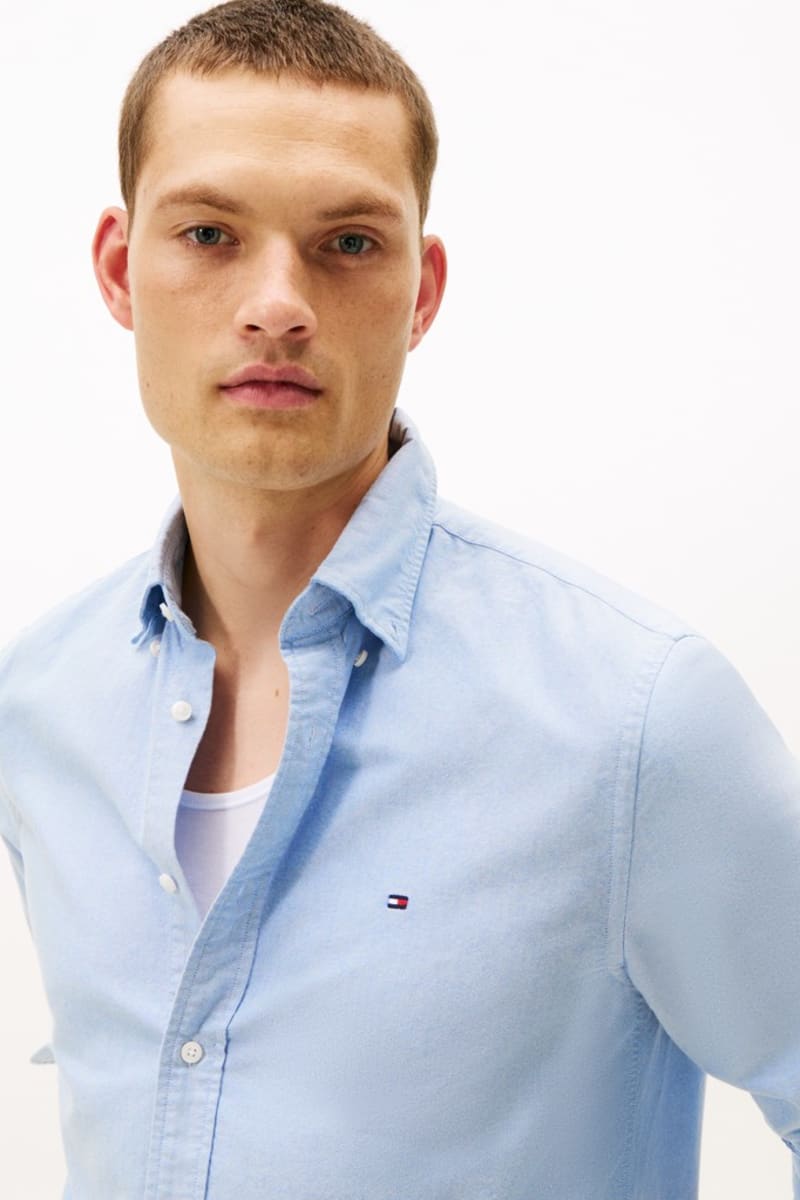 Tommy Hilfiger 35774 Regular Fit Heritage Oxford Shirt Aegean Sea